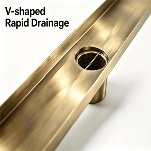 Drain <span class=keywords><strong>de</strong></span> sol à motif long et moderne, conception ODM personnalisée, en acier inoxydable 304 pour salle <span class=keywords><strong>de</strong></span> bain - Product Image 2