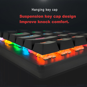 Bioiee Mechanical <b>Keyboard</b> 104 Keys <b>Wired</b> RGB Gaming <b>Keyboard</b> With Detachable Cable Blue Keycaps - Product Image 5
