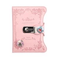 Carnet de luxe à couverture rigide avec serrure à code en PU, de haute qualité, fabriqué en usine, pour filles