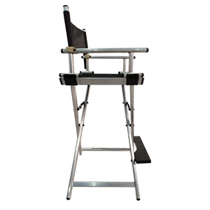 เก้าอี้แต่งหน้าสตูดิโอโลโก้สั่งทำได้ โครงอะลูมิเนียมอัลลอยด์ ขาสูง สีดำ เก้าอี้เสริมสวย กล่องใส่เครื่องสำอาง สีดำ สีทอง สีโรสโกลด์ สีเงิน - Product Image 5