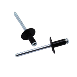 Remaches ciegos de aluminio de cabeza redonda pintados en negro, tipo abierto - Product Image 4