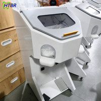 Table de travail de technicien dentaire professionnelle pour laboratoire dentaire, avec fonction de sablage de précision et de meulage