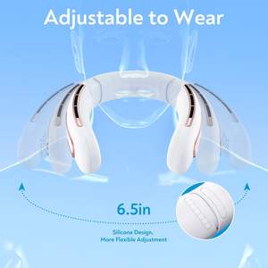 Mini ventilador de cuello portátil, recargable, silencioso, diseño sin aspas, pantalla colgante ajustable para escritorio, uso al aire libre, tres eléctricos - Product Image 5