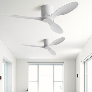พัดลมเพดานระบายความร้อนด้วยอากาศ42 "สำหรับห้องนั่งเล่นห้องนอน-3ใบพัด ABS, ความถี่ตัวแปร, การควบคุมระยะไกล, การออกแบบตกแต่ง - Product Image 2