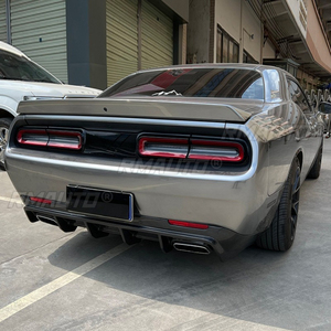 For Dodge Challenger 2018-2020 Real Carbon Fiber <b>Car</b> Rear Bumper Lip Splitter <b>Diffuser</b> Bumper Guard Protector Cover Accessories - Product Image 5