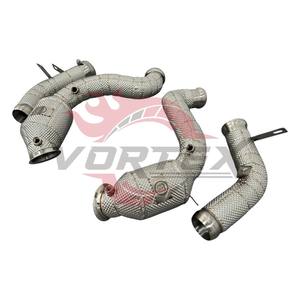 ท่อลงแคทแบบไหลสูง Vortex 304 สำหรับ Mercedes-Benz E63s W213 4.0T V8 ปี 2018–2023 พร้อมแผ่นกันความร้อน ไม่แสดงไฟเตือน Check Engine - Product Image 3