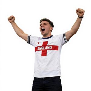 Camiseta de Sublimación para Fanáticos del Fútbol de Inglaterra, Canadá, México, Estados Unidos, Copa Mundial 2026, 100% Poliéster, Transpirable, de Secado Rápido y Ligera - Product Image 1