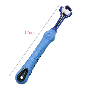 Brosse à dents à trois faces pour <span class=keywords><strong>chien</strong></span>, outil de nettoyage des dents pour la mauvaises haleine de votre animal de compagnie, élimine le tartre et le chat - Product Image 5