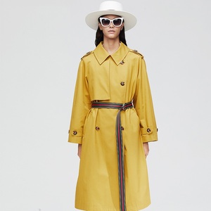 <span class=keywords><strong>Donna</strong></span> Outwear primavera nuovo stile 100% cotone saia classico doppio petto lungo <span class=keywords><strong>Trench</strong></span> con cintura in pelle - Product Image 2