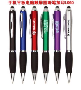 2-in-1 Stylus <b>Ballpoint</b> <b>Pen</b> with Rubber Grip, Custom Logo Printed Retractable <b>Pen</b> for Office, Business, Promotional Gift - Product Image 3