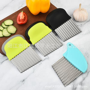 En gros, Coupe-frites ondulées en acier inoxydable, Coupe-oignons, Outil à légumes multifonctionnel, Facile à utiliser - Product Image 5