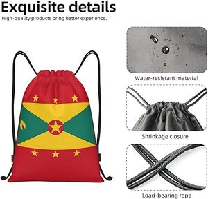 Bolsa con Cordón Personalizada con la Bandera de Granada de 7 <span class=keywords><strong>Estrellas</strong></span>, Mochila de Poliéster al por Mayor para Deportes y Promociones - Product Image 5