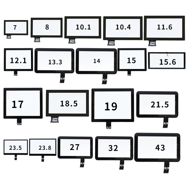 Industrial Capacitive Touch Screen Panel, 7 10.1 10.4 11.6 13.3 15.6 19 23.8 27 43 Inch, EETI ILITEK COF USB Multi-Touch