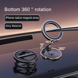 Support de téléphone magnétique créatif et robuste pour voiture, rotation à 360°, pliable, multi-angles, en alliage d'aluminium, support universel, Auto Msafe - Product Image 4