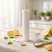 Tutup Botol PP 24 Silinder Anti Lembab dengan Segel Spiral untuk Kemasan Produk Kesehatan & Obat (Kemasan JND VCB24T104)