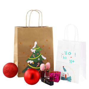Bolsa de Regalo Plana con Asa Retorcida, Bolsa Pequeña de Papel Personalizada con su Logotipo para Agradecimiento Empresarial, Aceptamos Pedidos - Product Image 5