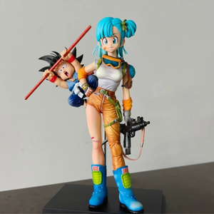 27CM DBZ Dragon Super Saiyan Bulma und Kind Goku Sammlermodell Manga Figurine Statue PVC Anime Figur Spielzeug - Product Image 1