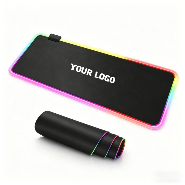 RGB Desk Mat Sublimation Custom Logo Print Creative Computer Accessories Extended Mousepad Gaming RGB Mouse Pad With Usb Hub