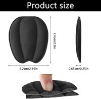 DAMEI Semelles intérieures auto-adhésives souples unisexe, coussinets de languette en feutre noir, tissu élastique imitation daim, épaisseur 0,65 cm