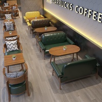 Ensemble table et chaises de restaurant en bois massif moderne pour cafés, salons de thé, pâtisseries, magasins de vêtements, et chaises de réception/négociation
