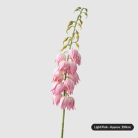 Dekorasi Rumah Bunga Campanula Buatan Tangan Realistis dari Sutra Plastik Kepala Bunga Batang Panjang Wangi Putih 100CM Grosir Pernikahan