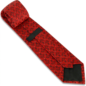 Cravate élégante pour homme, inspirée des symboles maçonniques, avec motif boussole carrée, idéale pour les occasions formelles, les mariages, les fêtes et les affaires. - Product Image 2