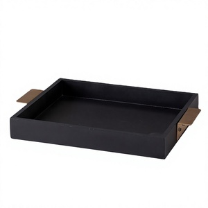 Plateau de service en bois d'acacia classique, parfait pour la décoration de maisons de luxe, de tables basses et de chambres d'hôtel, fabriqué à la main - Product Image 1