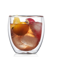 Clair créatif Cadeau borosilicate Isolé gobelet expresso tasses en verre à double paroi fabricants verres à Bière pour Noël