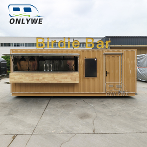 Onlywe Food Truck Rimorchio Mobile per Catering Completamente Attrezzato Container Esterno Carretti Mobili per Birra Gelato Caffè Rimorchi per Alimenti - Product Image 2