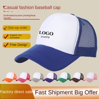 Casquette d'Été Personnalisée avec Logo Brodé Publicitaire pour Chauffeur de Camion, 100% Coton avec Maille Éponge, Chapeau de Soleil pour Hommes Femmes, Tissu Éponge pour Sports