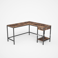 Bureau d'ordinateur en forme de L Bureau d'angle en bois de style industriel Bureau d'étude Table PC Escritorio de oficina