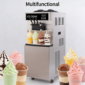 Machine à glace molle commerciale, machine à yaourt glacé automatique en acier inoxydable pour <span class=keywords><strong>restaurant</strong></span> et café - Product Image 1