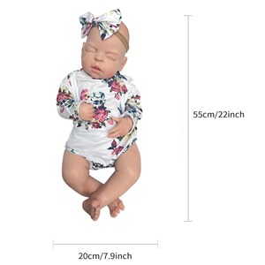 Poupées de bébé nouveau-né réalistes en silicone, corps entier, 22 pouces, aspect réaliste, endormies, anatomiquement correctes, <span class=keywords><strong>bébés</strong></span> <span class=keywords><strong>reborn</strong></span> garçons pour enfants de 3 ans et plus - Product Image 6
