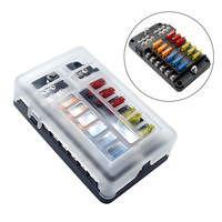 12 voies ATO/ATC lame fusible bloc voiture barre négative porte-fusible composants de fusible automobile