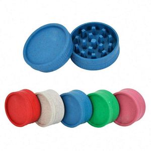 Biodegradable Plastic 40mm 2 Layers <b>Herb</b> <b>Grinder</b> Eco-friendly Plant Fiber Crusher Tobacco <b>Grinder</b> - Product Image 1