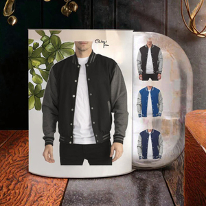 Veste universitaire en coton pour hommes, Streetwear Hip Hop, patchwork brodé personnalisé, hiver, vente en gros - Product Image 3