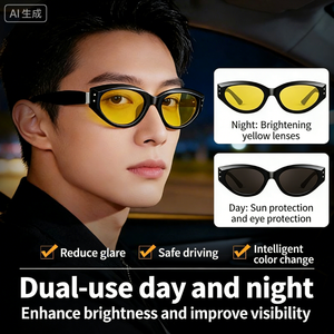 <span class=keywords><strong>Lunettes</strong></span> de vision nocturne photochromiques pliables œil de chat 2026 <span class=keywords><strong>pour</strong></span> femmes, sensation haut de gamme, effet amincissant <span class=keywords><strong>pour</strong></span> le visage, <span class=keywords><strong>pour</strong></span> hommes - Product Image 3