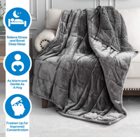 Couverture lestée en polaire Sherpa 220 GSM, conception 7 couches, couverture lourde pour le soulagement du stress et un sommeil profond, taille personnalisable OEM ODM