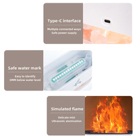 Humidificateur de flamme USB Blue Fire Salt Stone Flame Aroma Diffuseur Humidificateur