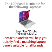Affichage pour Yoga Slim Pro 7 partie FRU 5D10Z52008 tout nouveau remplacement d'écran LCD pour ordinateur portable 2240x1400 40 broches 14.0 NV140DRM-N61