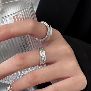 Yinruitai 925 Sterling Silver Geometric <b>Ring</b> For Women Adjustable <b>Open</b> Design Everyday Wear - Product Image 1