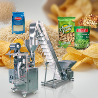 Machine d'emballage verticale pour sachets de snacks, croustilles, céréales, biscuits, noix, bonbons, arachides, haricots, granulés, en film en rouleau