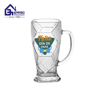 Festival Tazas de cerveza Calcomanías personalizadas Diseño de impresión Tazas transparentes Bebida Agua Cristalería con mango Día del Padre Nueva serie Regalo - Product Image 4