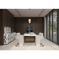 Service de design d'intérieur et de graphisme tout-en-un pour villas et appartements modernes minimalistes aux tons neutres luxueux