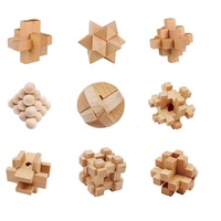 Petit puzzle en bois, casse-tête Kongming, test de QI, jouets éducatifs pour adolescents et adultes, jouets promotionnels