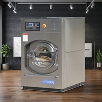 Laveuse-essoreuse électrique commerciale 15 kg avec extraction haute vitesse 220 V, tambour en acier inoxydable durable pour blanchisserie d'hôtel