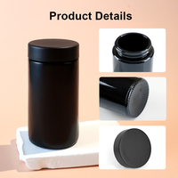 Bocaux en verre noir anti-UV, résistants aux enfants, 2oz 3oz 4oz, pour l'emballage et la présentation de fleurs (2G 3.5G 5G), avec logo personnalisé
