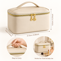 Trousse de Toilette de Voyage Grande Capacité avec Organisateur de Pinceaux et Poignée Supérieure pour Femmes, Personnalisable avec Logo, Vente en Gros
