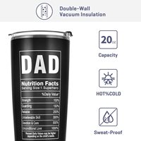 Cadeaux pour papa, cadeau de la fête des pères, cadeau d'anniversaire de la part de sa fille ou de son fils, tasse de voyage pour papa de 20 oz, gobelet isotherme en acier inoxydable, tasse à café