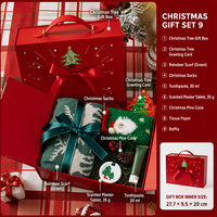 Coffret cadeau de Noël, panier cadeau de Noël avec couverture, tasse, crème pour les mains, calendrier, accessoires de Noël, plusieurs styles disponibles